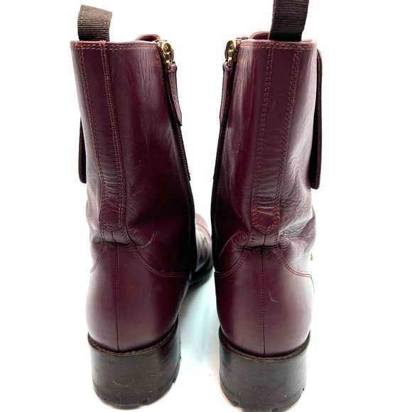 🌷❤️🔥SPRING SALE 🔥 FINAL PRICE🌷💥Valentino Garavani Burgundy Plum Boots 39 - Picture 7 of 9